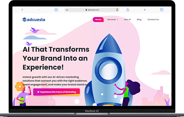 Adcuesta — Front-end build for an AI-driven marketing platform.